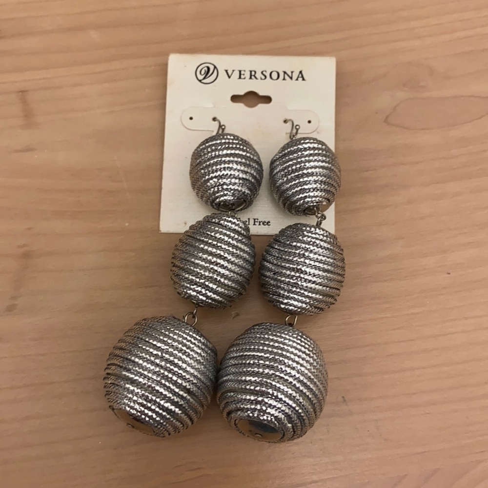 Silver Dangle Earrings Pierced